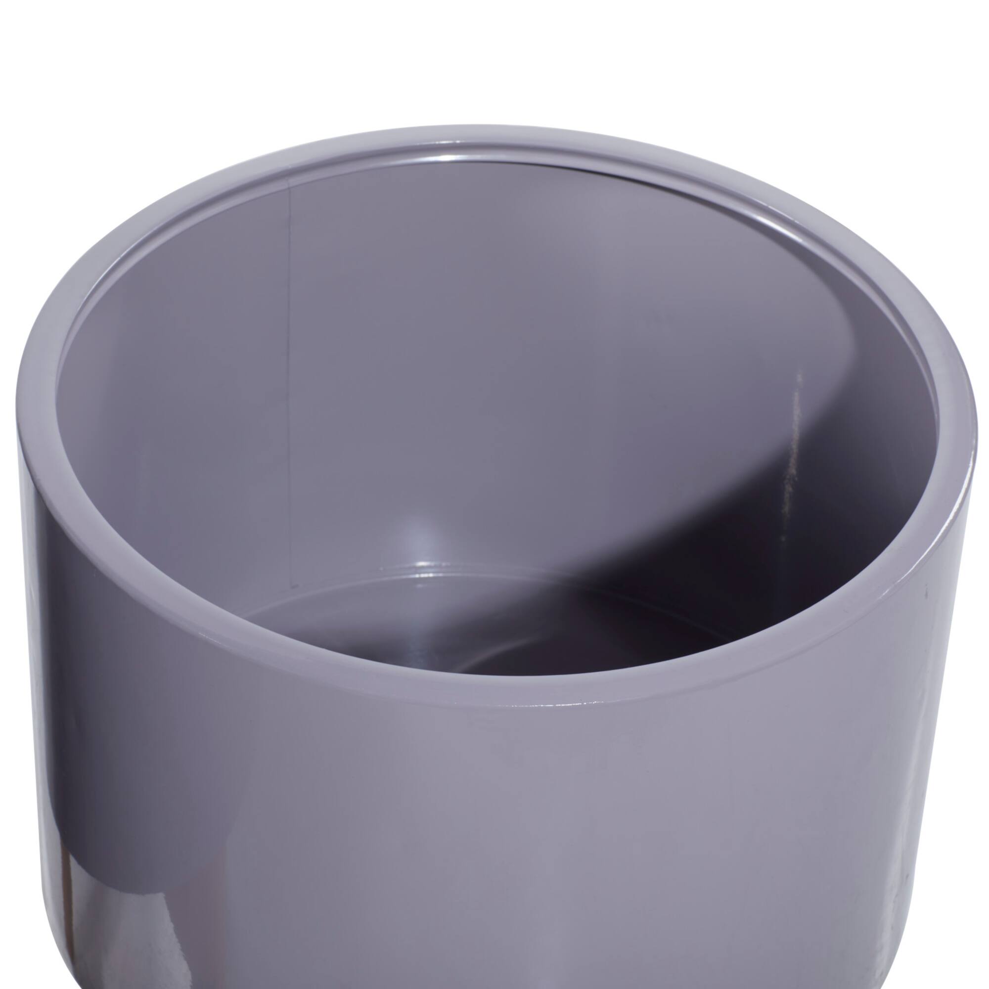 Gray Iron Contemporary Planter Set